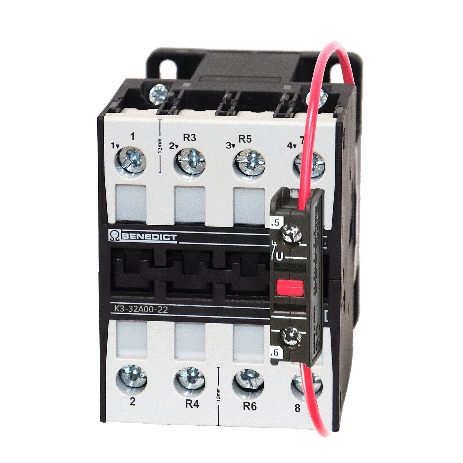 K3-32A00-22 4polig  2ö 2s  Schaltleistung 50A 15 kW mit 24 VDC Spule und Spätöffner