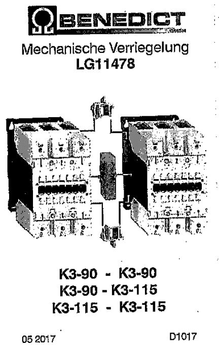 Mech. Verriegelung LG11478 für K3-90 bis K3-115