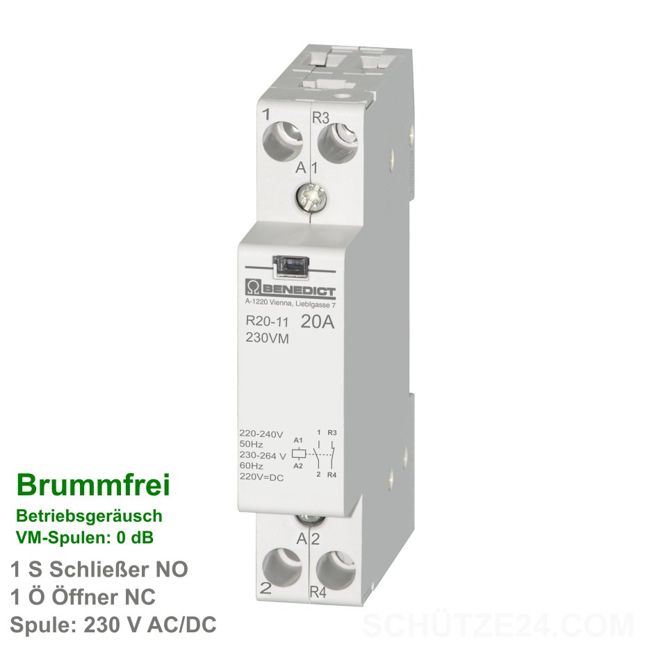 R20-11  230 VAC/DC VM - 1 Öffner + 1 Schließer