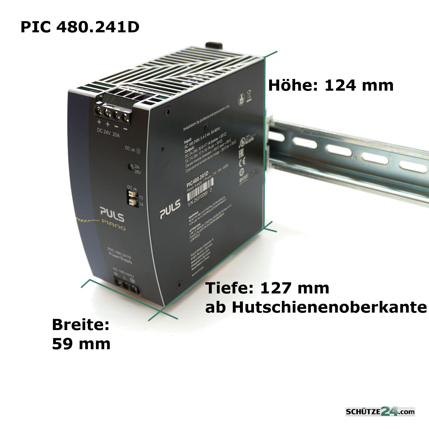 PULS PIC480.241D 24V DC 20A Weitspannungseingang