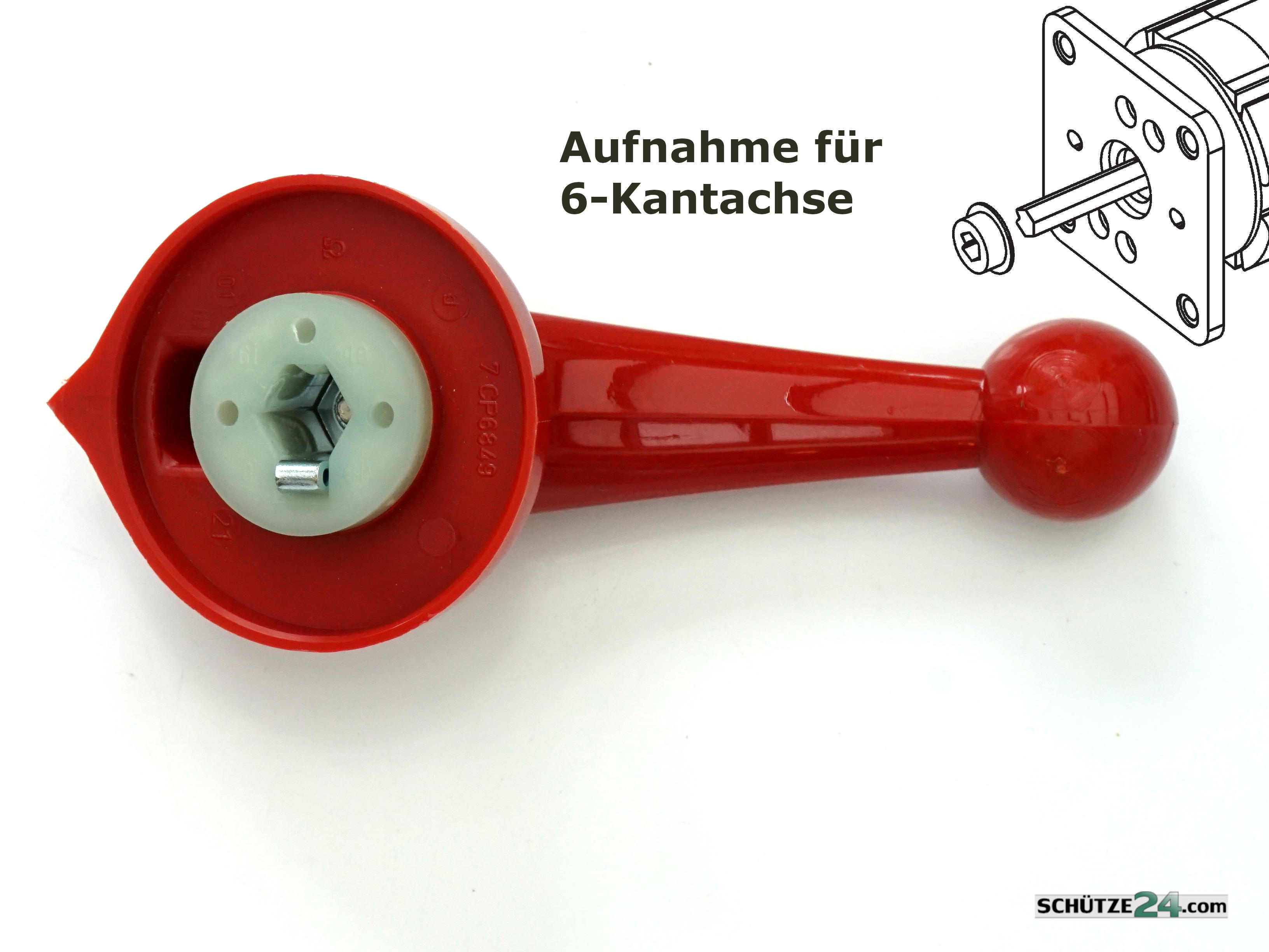 H1529 Kugelgriff rot
